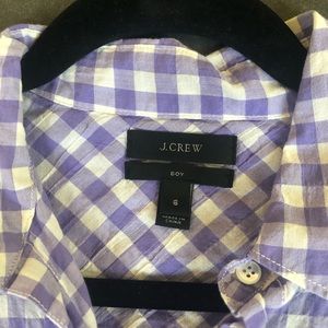 JCrew womens gingham button-down